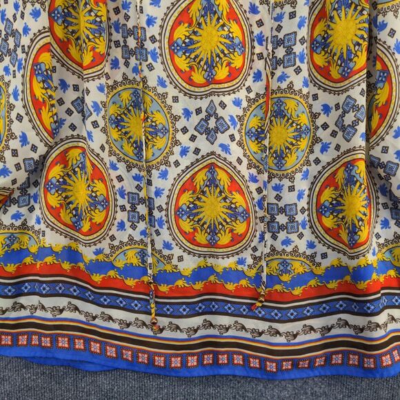 Charter Club Women's Tunic Top Blouse Multi Plus Size 1X Geometric Tie Neck - Picture 4 of 13